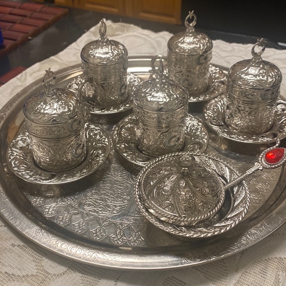 Complete serving set for 5 for espresso Turkish coffee gift set. Acar ISO 900